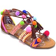 Pom Pom Sandals at Genuine Leather Wear