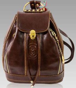 Vegetable Tanned Italian Leather Backpack