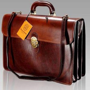 Vegetable Tanned Italian Leather Briefcase