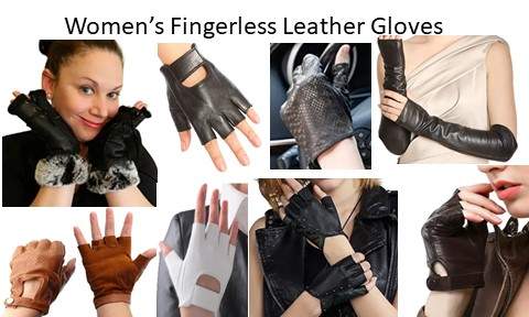 Fingerless Leather Gloves For Women