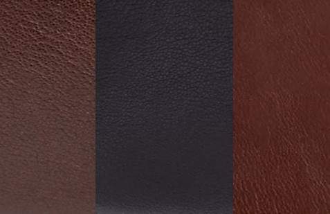 Milled goat skin leather